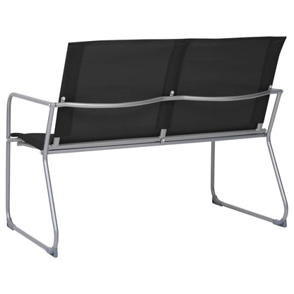 vidaXL Ensemble de meubles de jardin 4 pcs Tissu et acier Noir