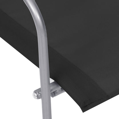 vidaXL Ensemble de meubles de jardin 4 pcs Tissu et acier Noir