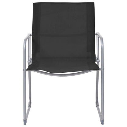 vidaXL Ensemble de meubles de jardin 4 pcs Tissu et acier Noir