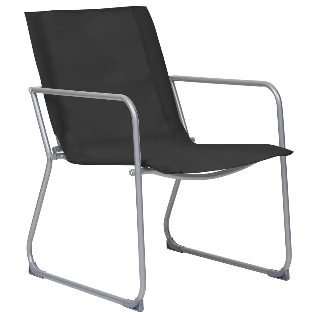 vidaXL Ensemble de meubles de jardin 4 pcs Tissu et acier Noir