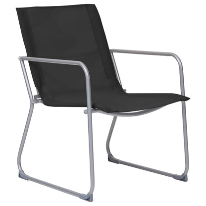 vidaXL Ensemble de meubles de jardin 4 pcs Tissu et acier Noir