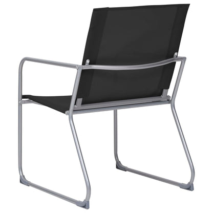 vidaXL Ensemble de meubles de jardin 4 pcs Tissu et acier Noir