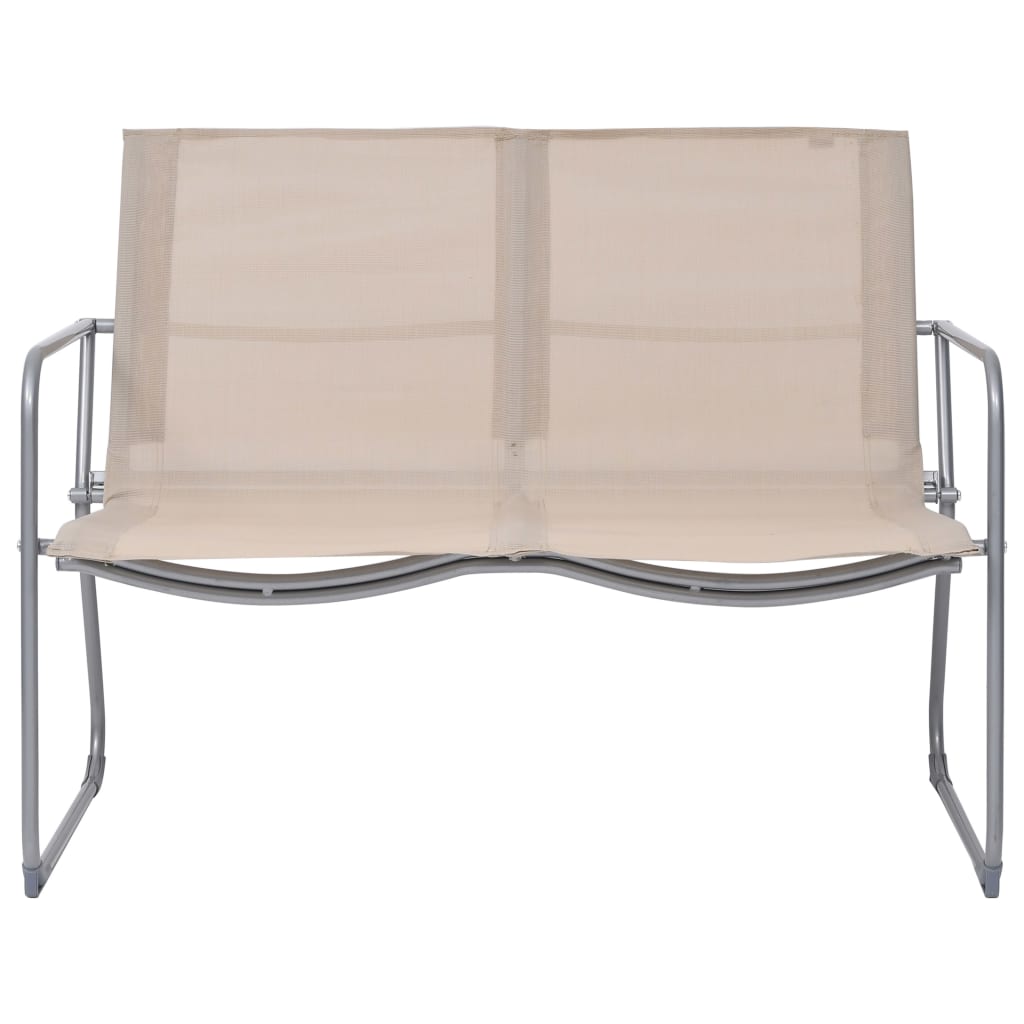 vidaXL Ensemble de jardin 4 pcs Tissu et acier Crème