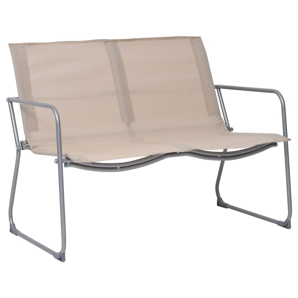 vidaXL Ensemble de jardin 4 pcs Tissu et acier Crème