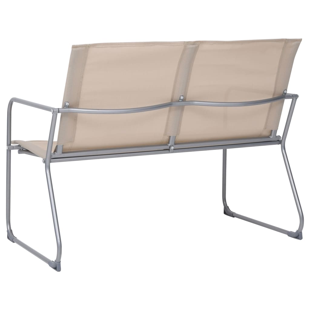 vidaXL Ensemble de jardin 4 pcs Tissu et acier Crème