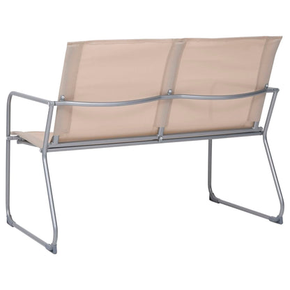 vidaXL Ensemble de jardin 4 pcs Tissu et acier Crème