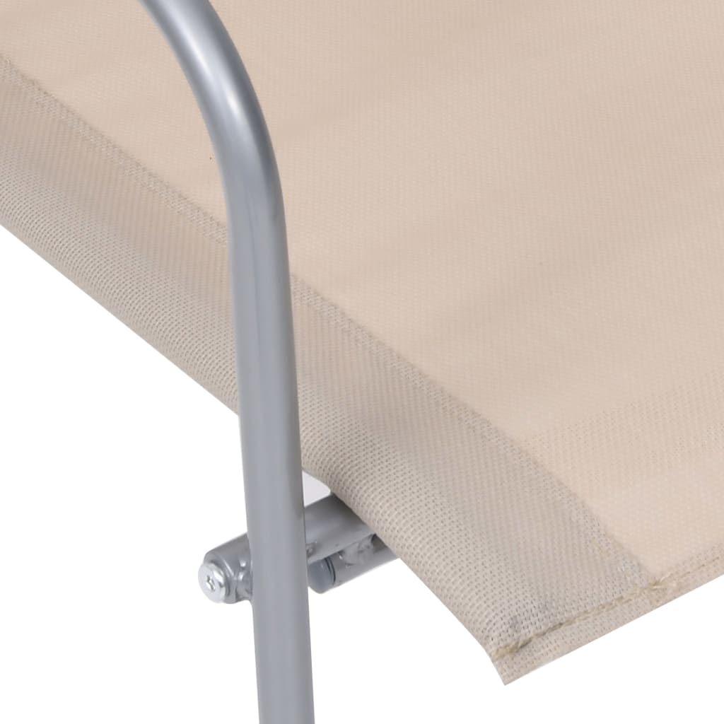 vidaXL Ensemble de jardin 4 pcs Tissu et acier Crème