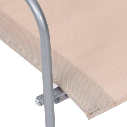 vidaXL Ensemble de jardin 4 pcs Tissu et acier Crème