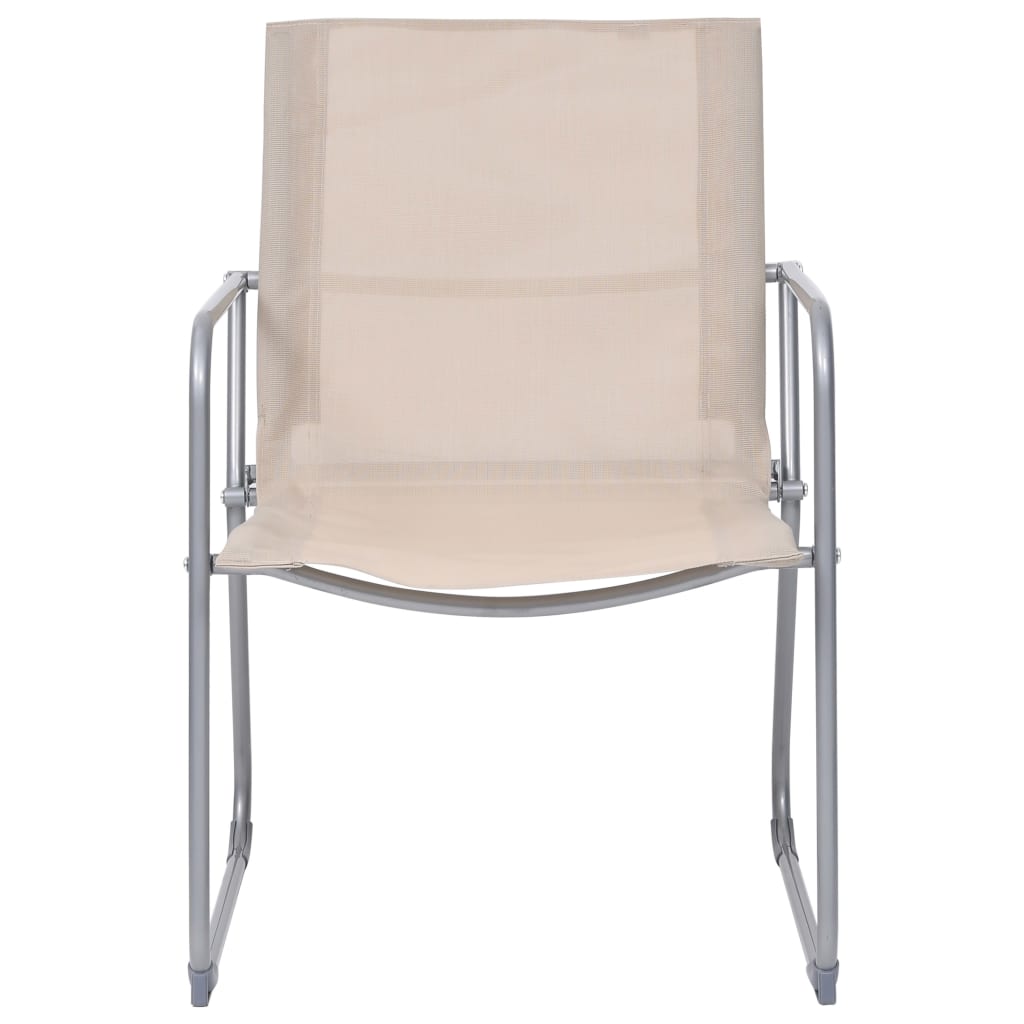 vidaXL Ensemble de jardin 4 pcs Tissu et acier Crème