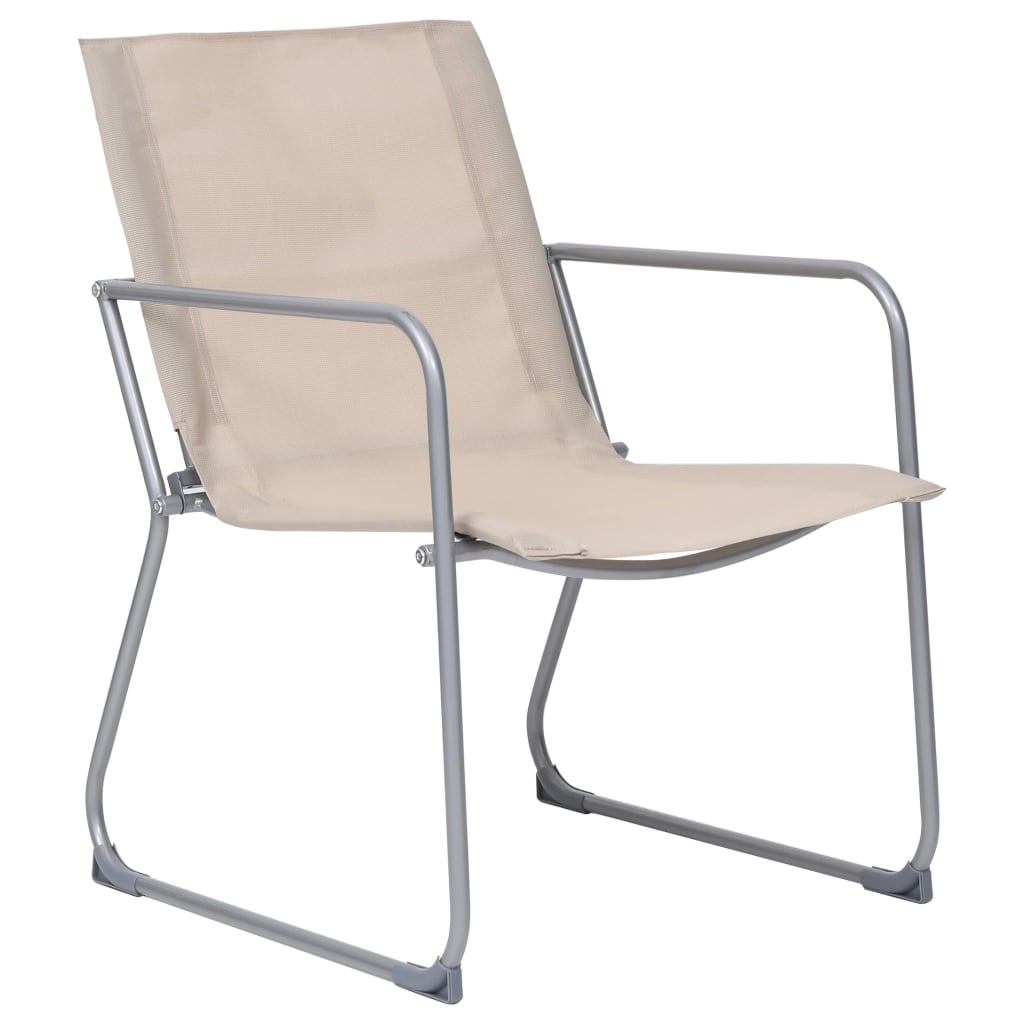 vidaXL Ensemble de jardin 4 pcs Tissu et acier Crème
