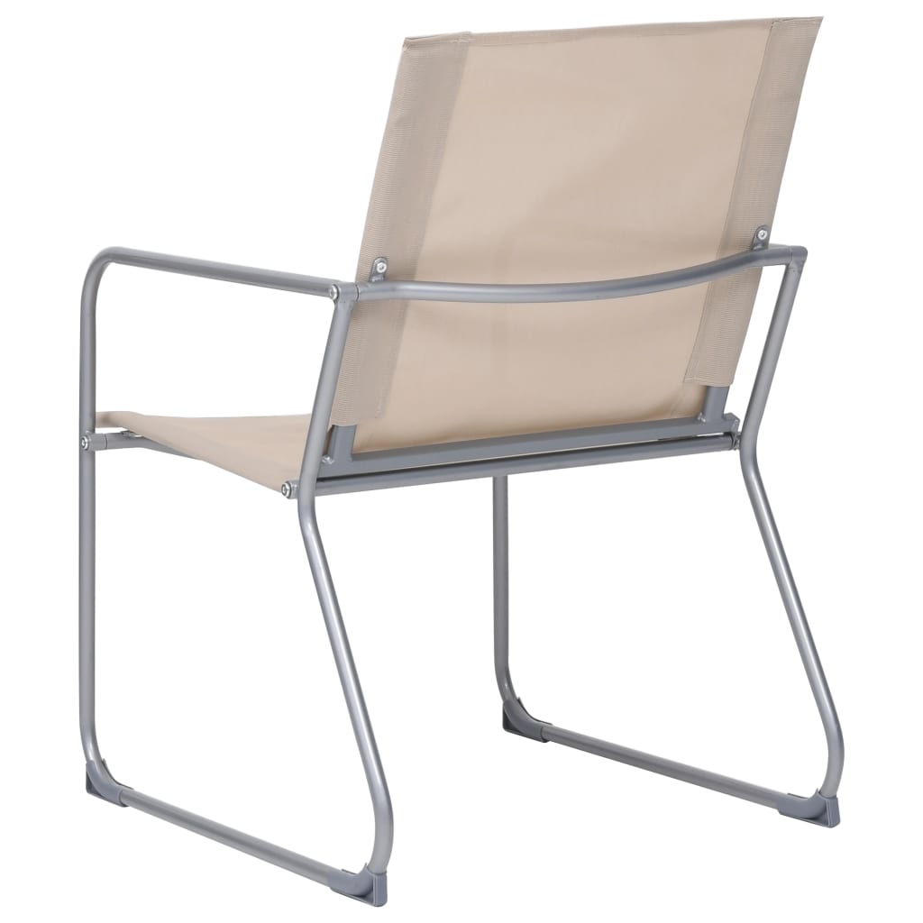 vidaXL Ensemble de jardin 4 pcs Tissu et acier Crème