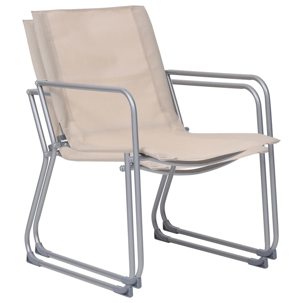 vidaXL Ensemble de jardin 4 pcs Tissu et acier Crème