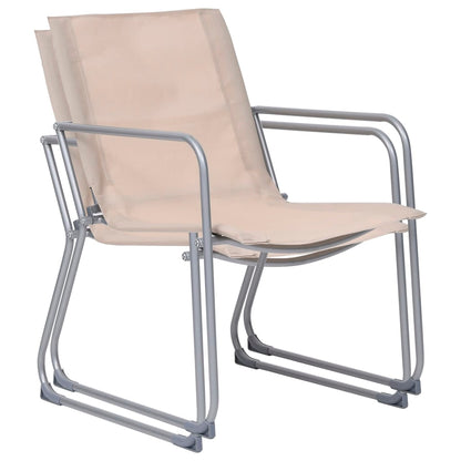 vidaXL Ensemble de jardin 4 pcs Tissu et acier Crème