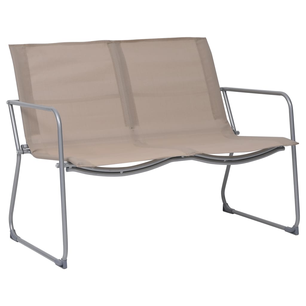 vidaXL 4-tlg. Garten-Lounge-Set Stoff und Stahl Taupe