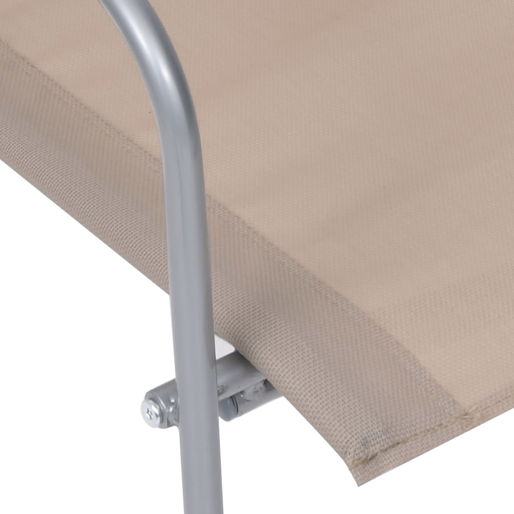 vidaXL 4-tlg. Garten-Lounge-Set Stoff und Stahl Taupe