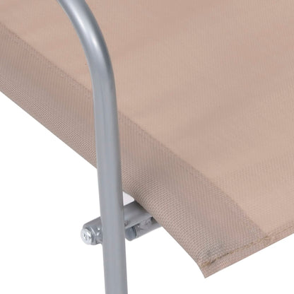 vidaXL 4-tlg. Garten-Lounge-Set Stoff und Stahl Taupe