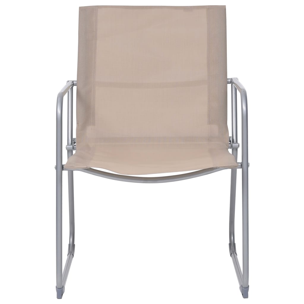 vidaXL 4-tlg. Garten-Lounge-Set Stoff und Stahl Taupe