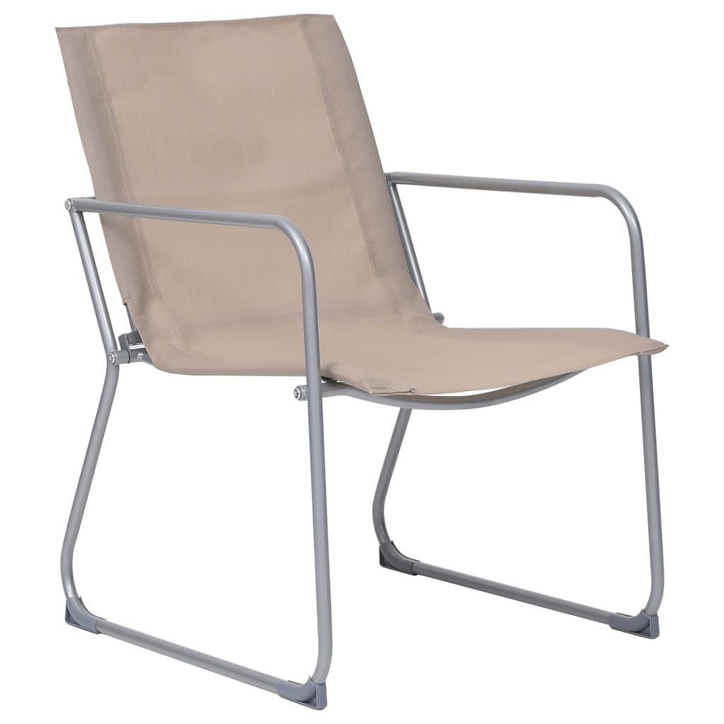 vidaXL 4-tlg. Garten-Lounge-Set Stoff und Stahl Taupe