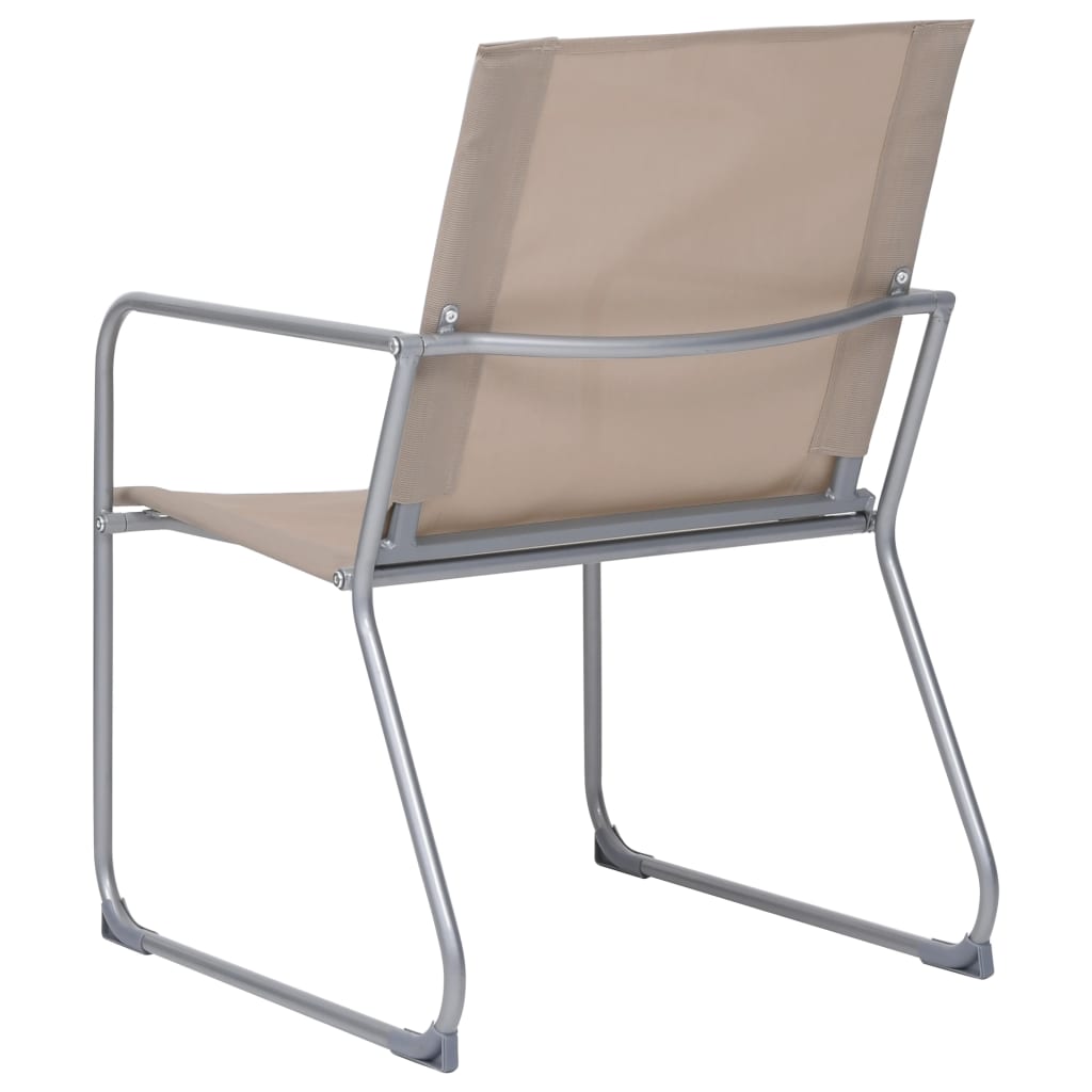 vidaXL 4-tlg. Garten-Lounge-Set Stoff und Stahl Taupe
