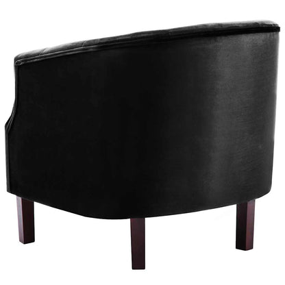 vidaXL Fauteuil Velours Noir