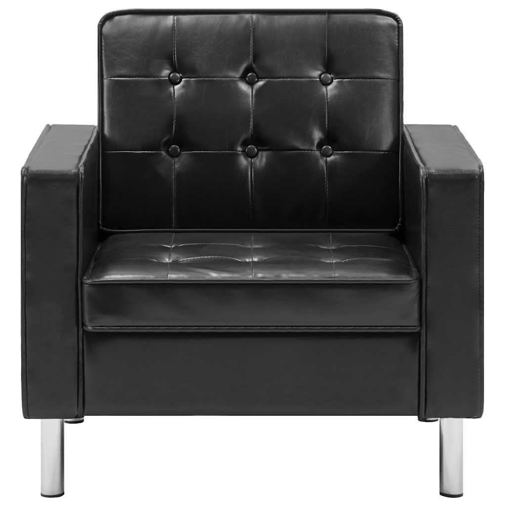 vidaXL Sessel Schwarz 75x70x75 cm Kunstleder