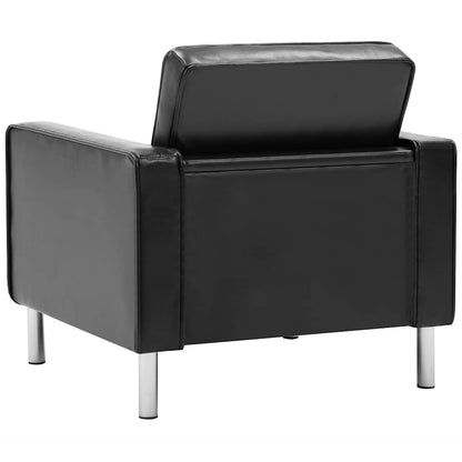 vidaXL Sessel Schwarz 75x70x75 cm Kunstleder
