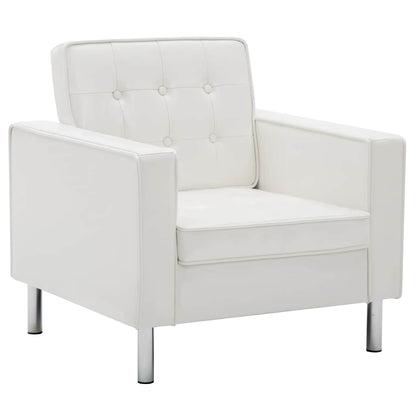 vidaXL Sessel Weiß 75x70x75 cm Kunstleder