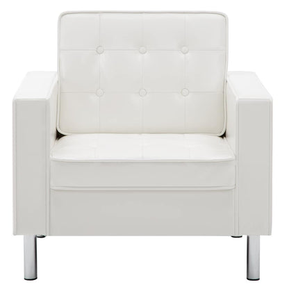 vidaXL Sessel Weiß 75x70x75 cm Kunstleder