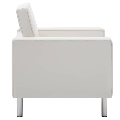vidaXL Sessel Weiß 75x70x75 cm Kunstleder