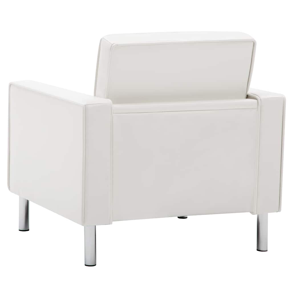 vidaXL Sessel Weiß 75x70x75 cm Kunstleder