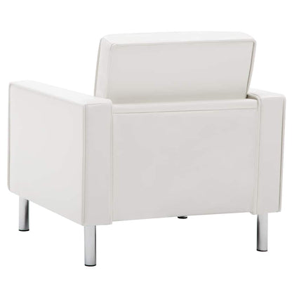 vidaXL Sessel Weiß 75x70x75 cm Kunstleder