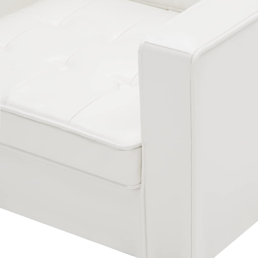 vidaXL Sessel Weiß 75x70x75 cm Kunstleder
