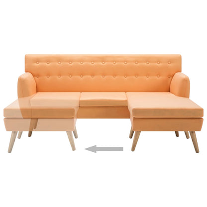 vidaXL Sofa L-Form Stoff 171,5x138x81,5 cm Orange