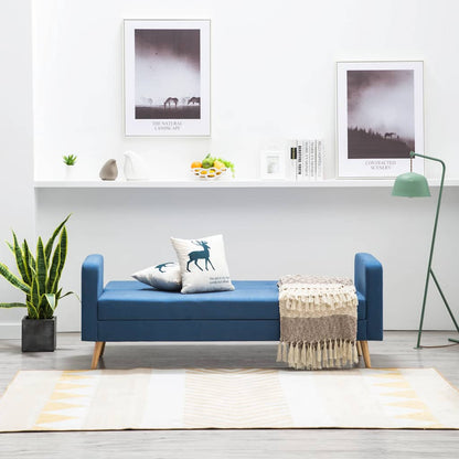 vidaXL Sofa Stoff Blau