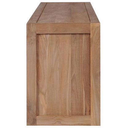 vidaXL Meuble TV en teck massif naturel 120x30x40 cm