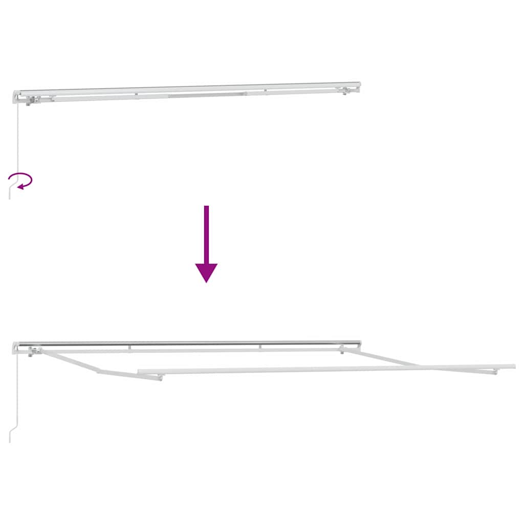 Markisenrahmen Weiß 400 x 300 cm Aluminium