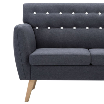 vidaXL 3-Sitzer-Sofa Stoff 172x70x82 cm Dunkelgrau