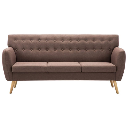 vidaXL 3-Sitzer-Sofa Stoff 172x70x82 cm Braun