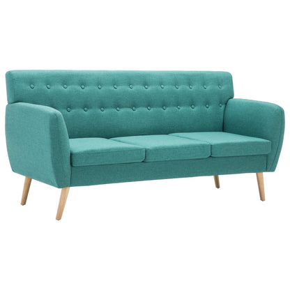 vidaXL 3-Sitzer-Sofa Stoff 172x70x82 cm Grün