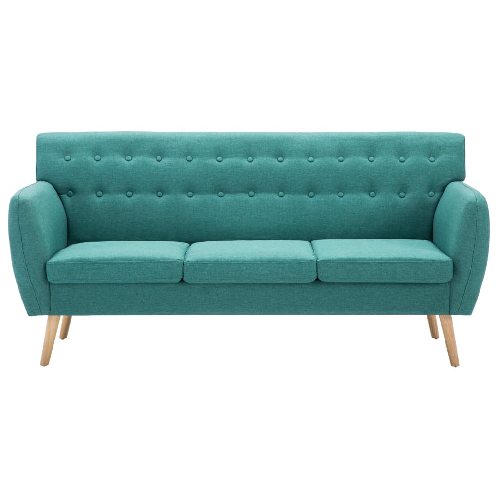 vidaXL 3-Sitzer-Sofa Stoff 172x70x82 cm Grün