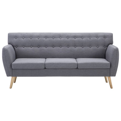 vidaXL 3-Sitzer-Sofa Stoff 172x70x82 cm Hellgrau