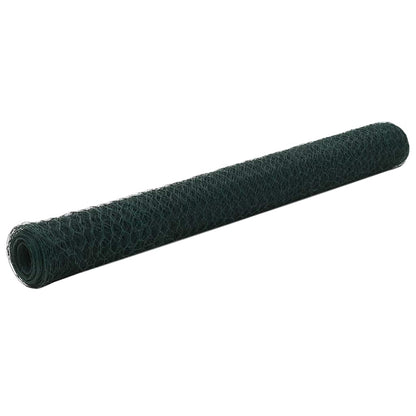 vidaXL Clôture grillagée en acier avec revêtement PVC 25x1,2 m Vert