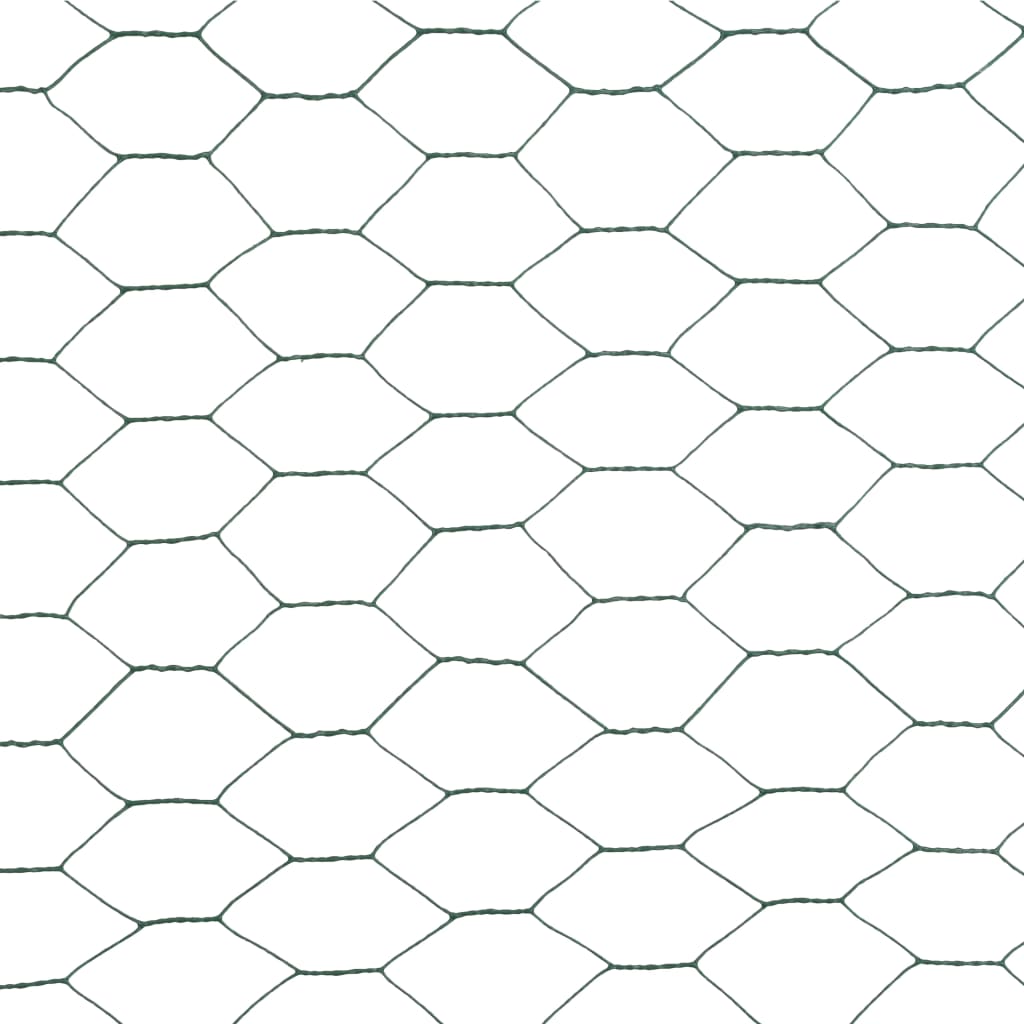 vidaXL Clôture grillagée en acier avec revêtement PVC 25x1,2 m Vert