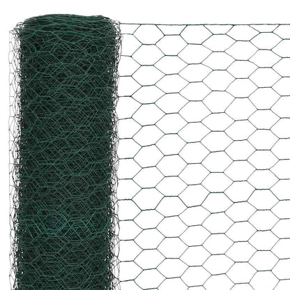 vidaXL Drahtzaun Stahl mit PVC-Beschichtung 25x1,5 m Grün