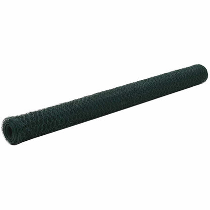 vidaXL Clôture grillagée en acier avec revêtement PVC 25x1,5 m Vert