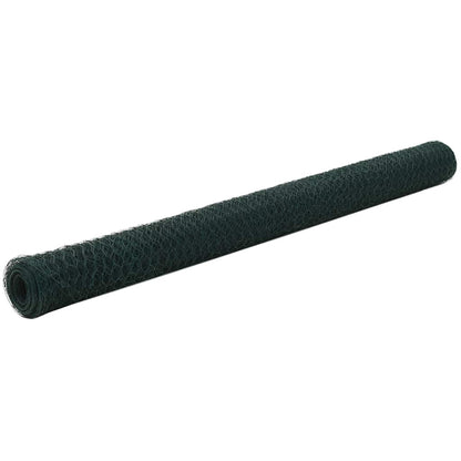 vidaXL Clôture grillagée en acier avec revêtement PVC 25x1,5 m Vert