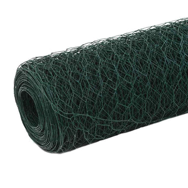 vidaXL Clôture grillagée en acier avec revêtement PVC 25x1,5 m Vert