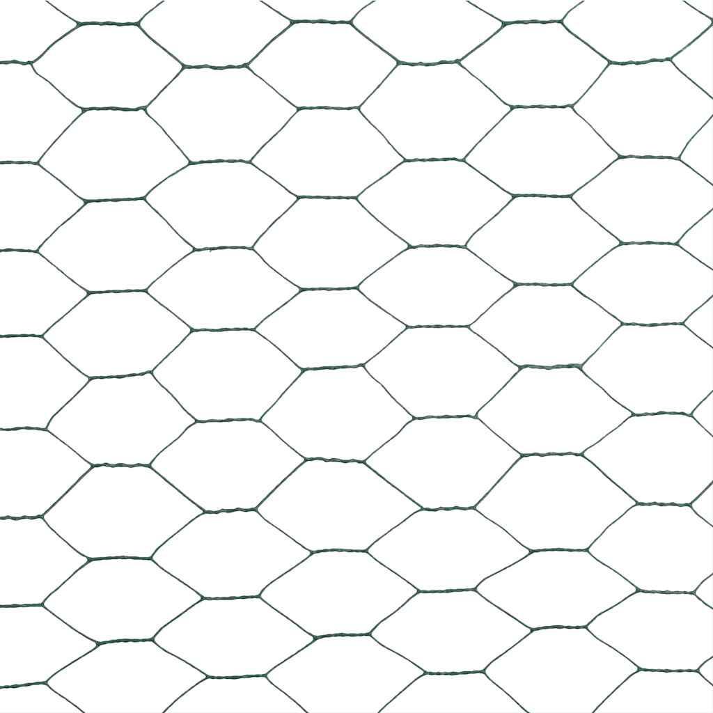 vidaXL Clôture grillagée en acier avec revêtement PVC 25x1,5 m Vert