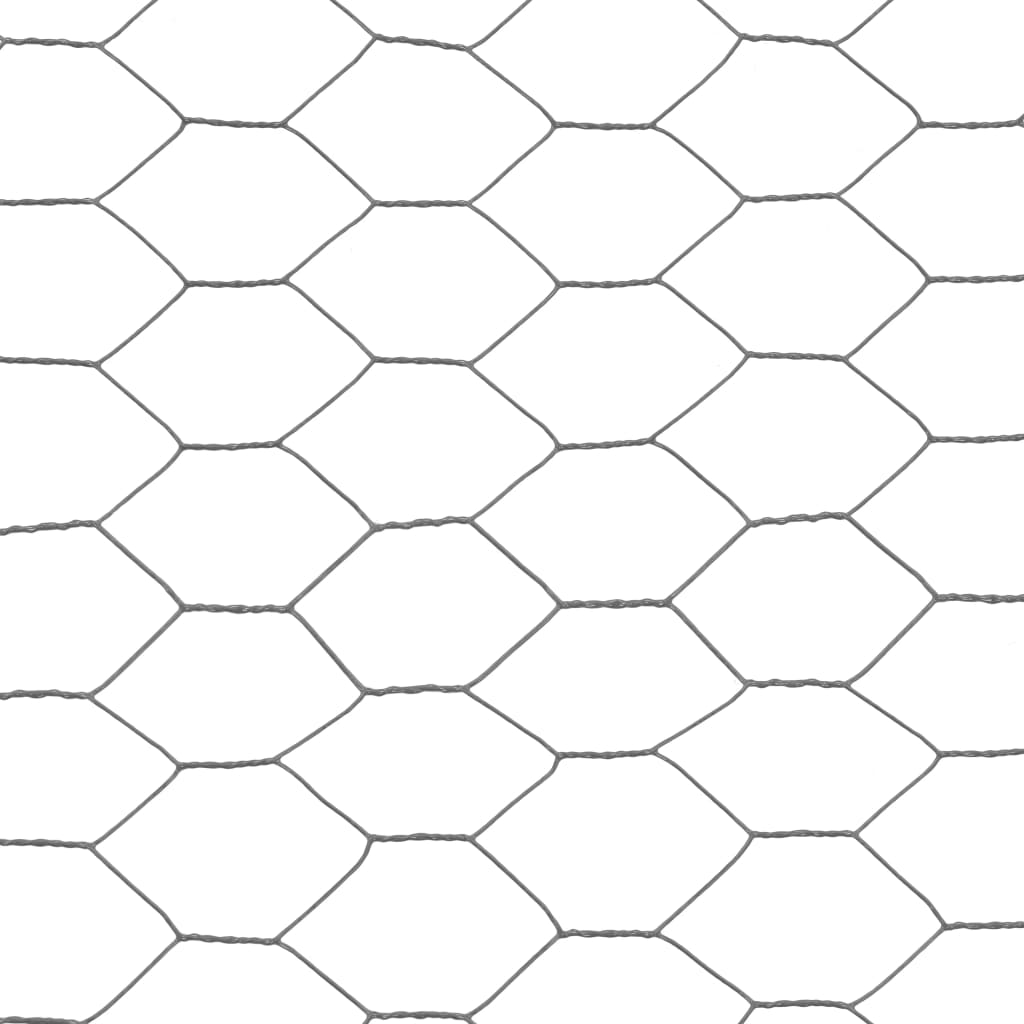 vidaXL Grillage en acier avec revêtement en PVC 25x0,75 m Gris