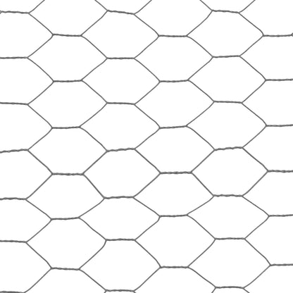 vidaXL Clôture grillagée en acier enduit de PVC 25x1 m Gris